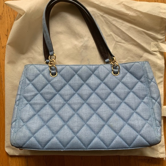 Authentic Chanel Rafia Denim Tote💕 - Picture 7 of 15